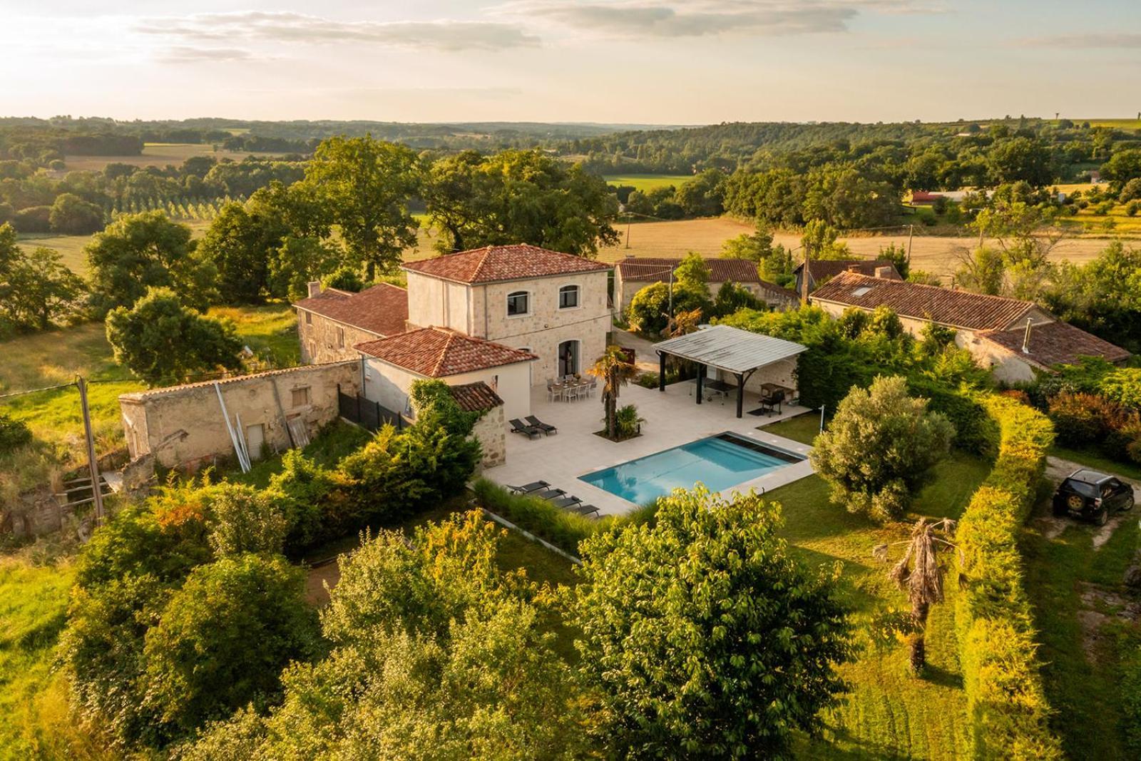 Villa Au Petit Bonheur Avec Clim - Hameau Au Calme - Piscine Chauffee - Petanque Moncrabeau Εξωτερικό φωτογραφία