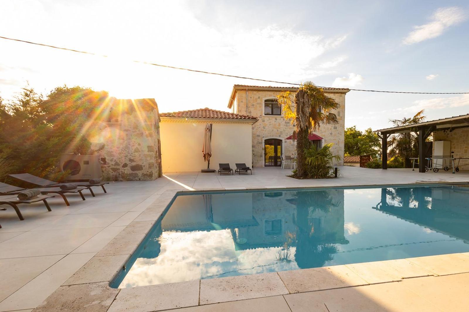 Villa Au Petit Bonheur Avec Clim - Hameau Au Calme - Piscine Chauffee - Petanque Moncrabeau Εξωτερικό φωτογραφία